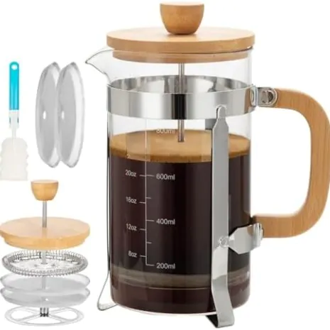 French Press Coffee MakerCoffee Maker With Podless Single-Serve Function